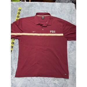 Nike Team Apparel Polo Shirt FSU Florida State University Mens XL Dri Fit